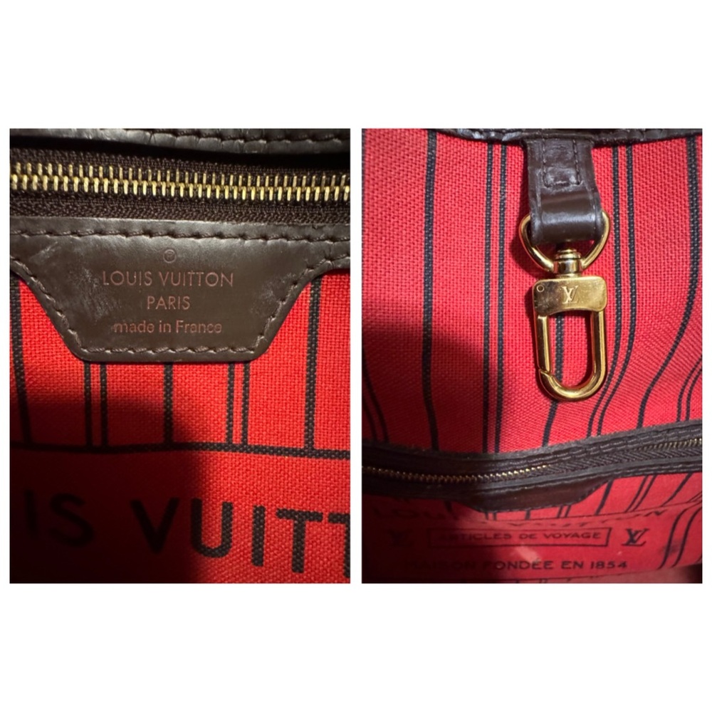 ⭐️ AUTHENTIC LV LOUIS VUITTON NEVERFULL GM DAMIER EBENE SHOULDER BAG ⭐️ - Picture 6 of 13